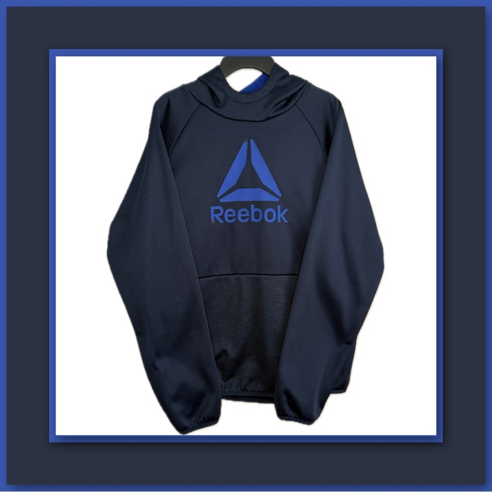 Reebok Boys Navy Blue Hooded Sweatshirt – Size XXL
